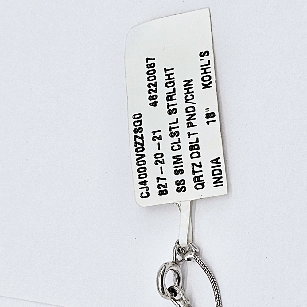 $200 NWT KOHLS 925 STERLING SILVER RAINBOW QUARTZ VIBRANT LOVE HEART NECKLACE - Picture 9 of 10